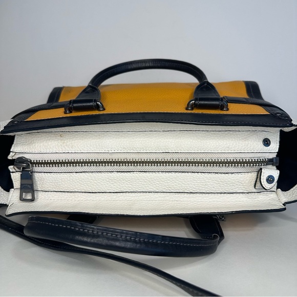 Coach Rare Color Block Swagger 27 Pebble Leather Chain Strap Shoulder Bag - Picture 6 of 14